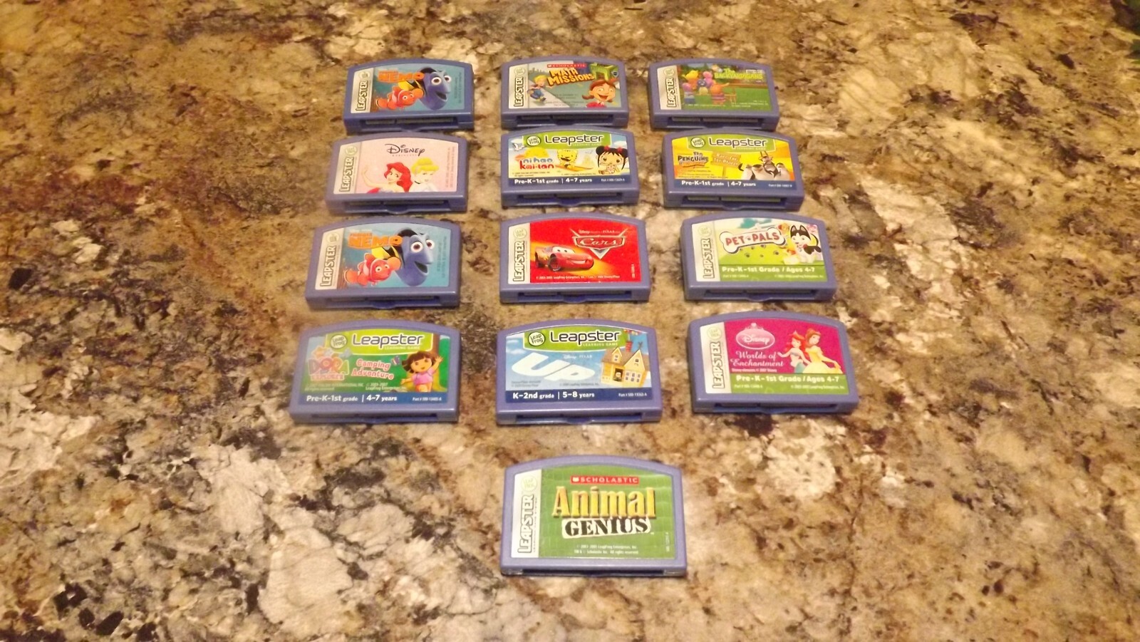 Leapfrog leapster game cartridges lot of 13, Disney Princess Cars Educational