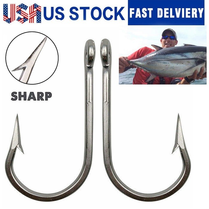 7732 Stainless Steel Fishing Hook Sea Demon Tuna Fish Hook Forged 4/0-12/0