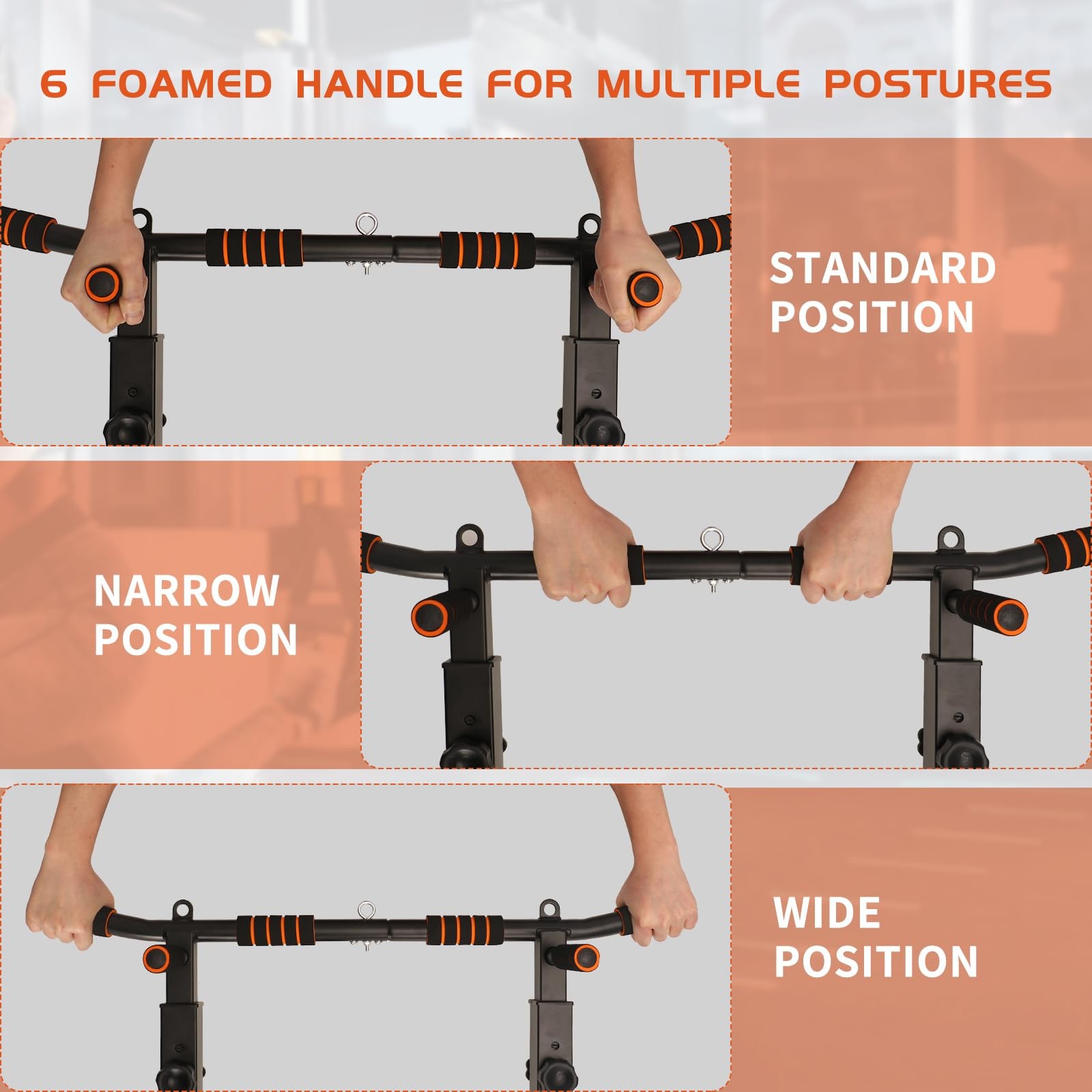 Pull Up Bar Wall Mounted: Wall Adjustable Joist Mount Pull Up Bar & Chin Up B...