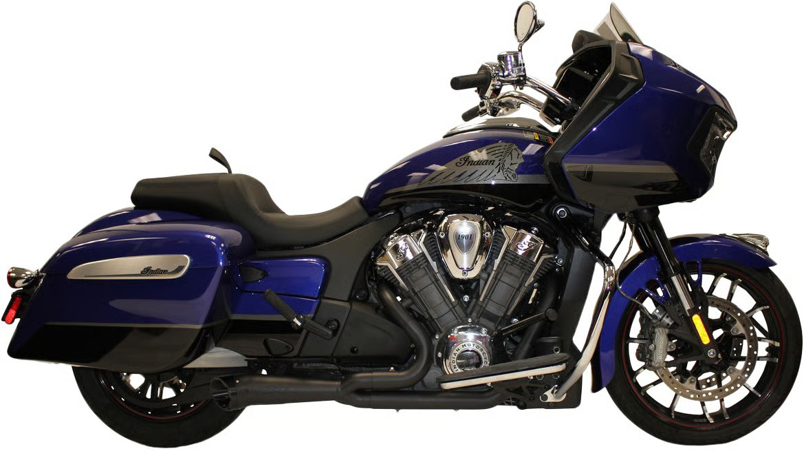 Two Brothers Racing Shorty Turn Out - Black Motorcycle Street Bike 005-5480199-B