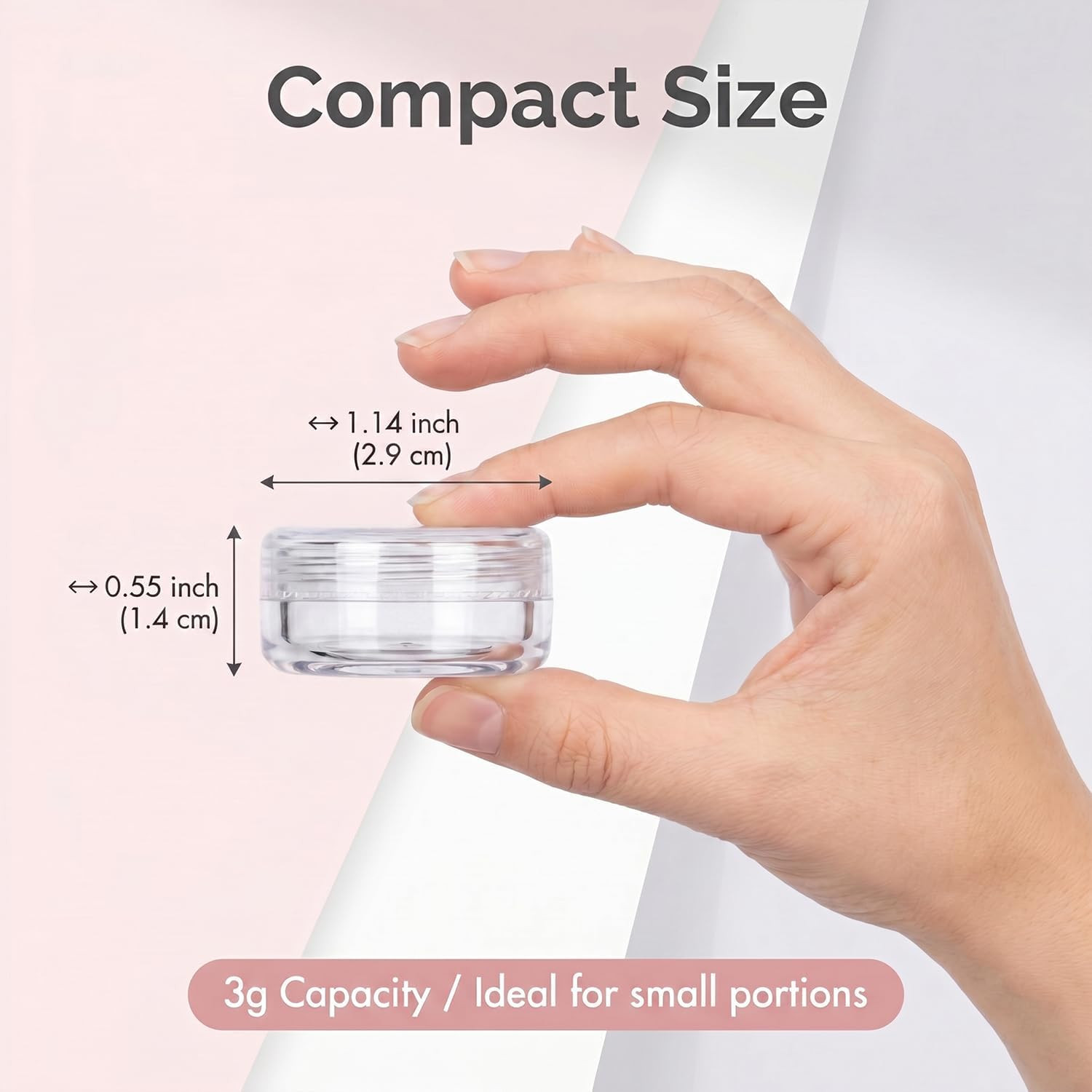 3 Gram Sample Containers 25 Count Empty Lip Balm Containers with Labels | Leak P