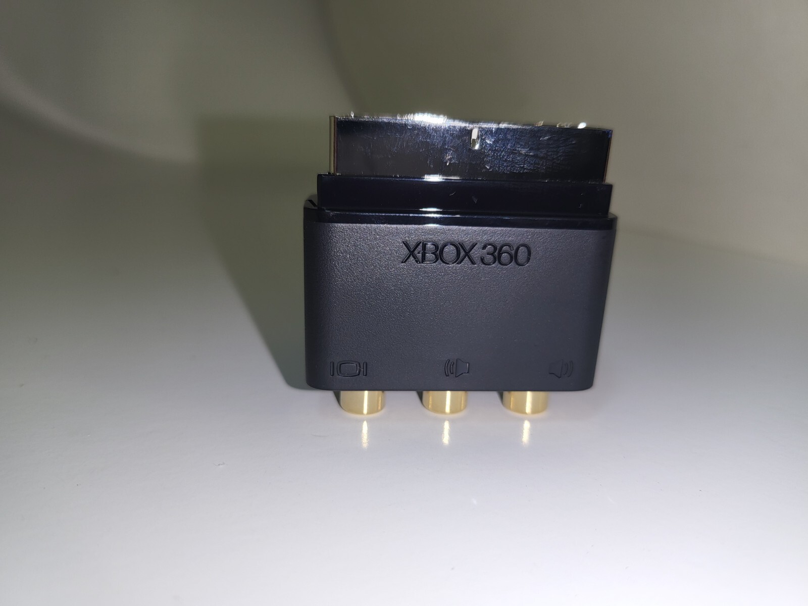 NEW Official OEM Microsoft Xbox 360 SCART Adaptor to 3 RCA AV Audio Video #7G