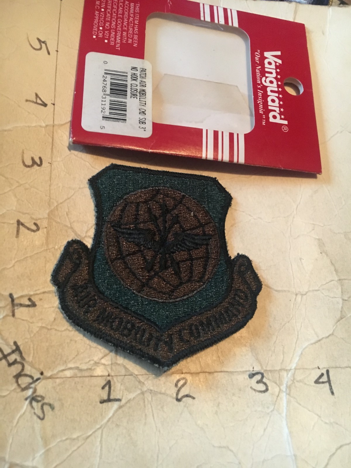 USAF Air Mobility Command Squadron subdued patch 7/12/25 in Vanguard package