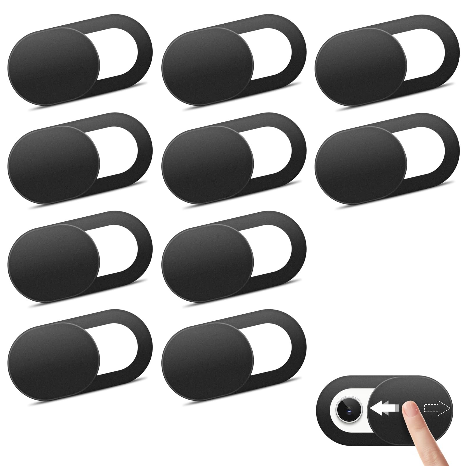 Laptop Camera Cover Slide, [10 Pack] Ultra-Thin Webcam Cover Compatible with Cam