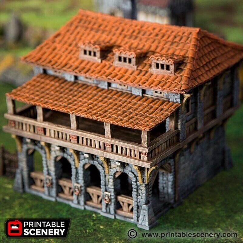 The Warehouse - Fantasy Tabletop Terrain Miniature Gaming, Port, City, (28mm)