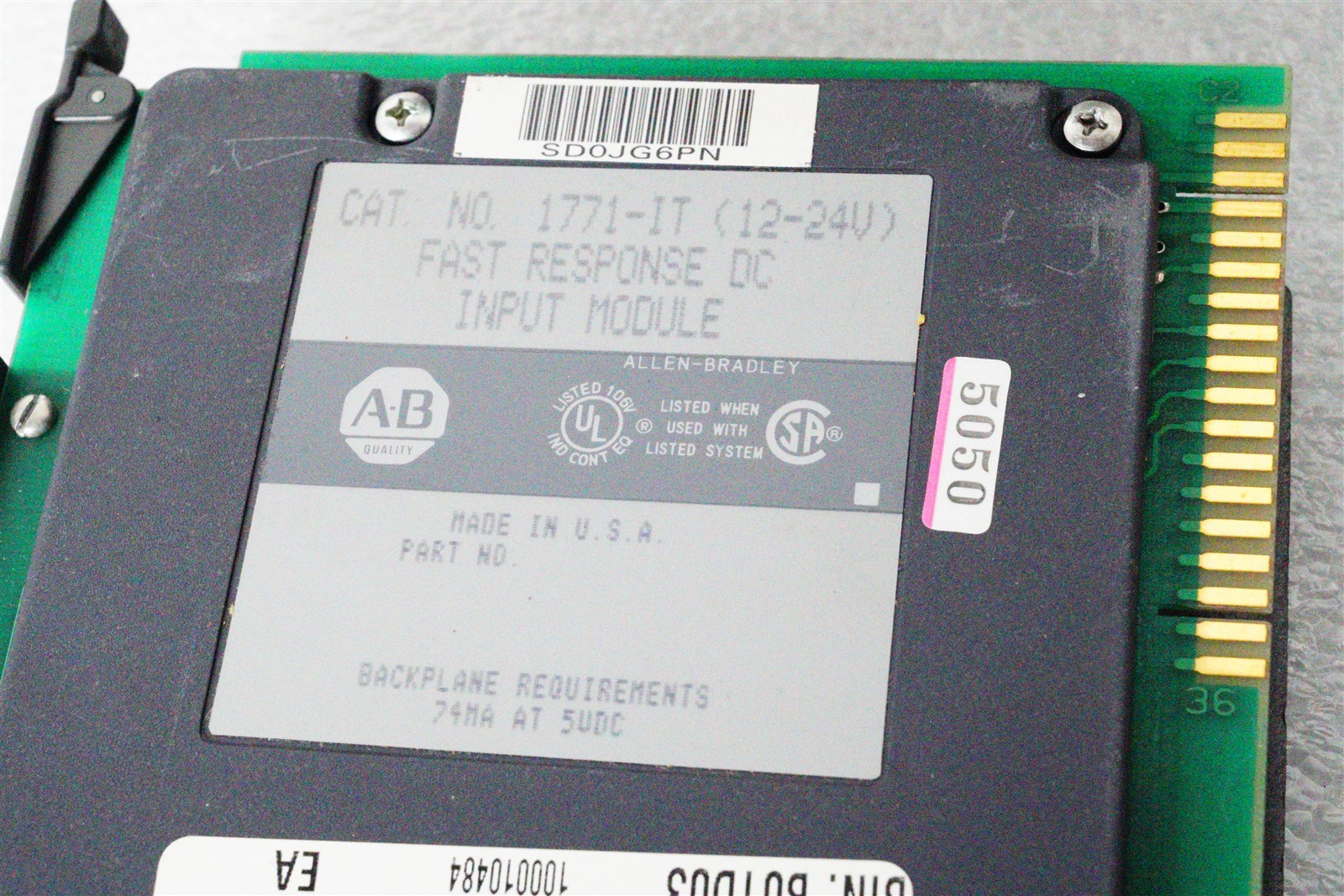 Allen Bradley 1771-IT (12-24V) Fast Response DC Input Module Series B