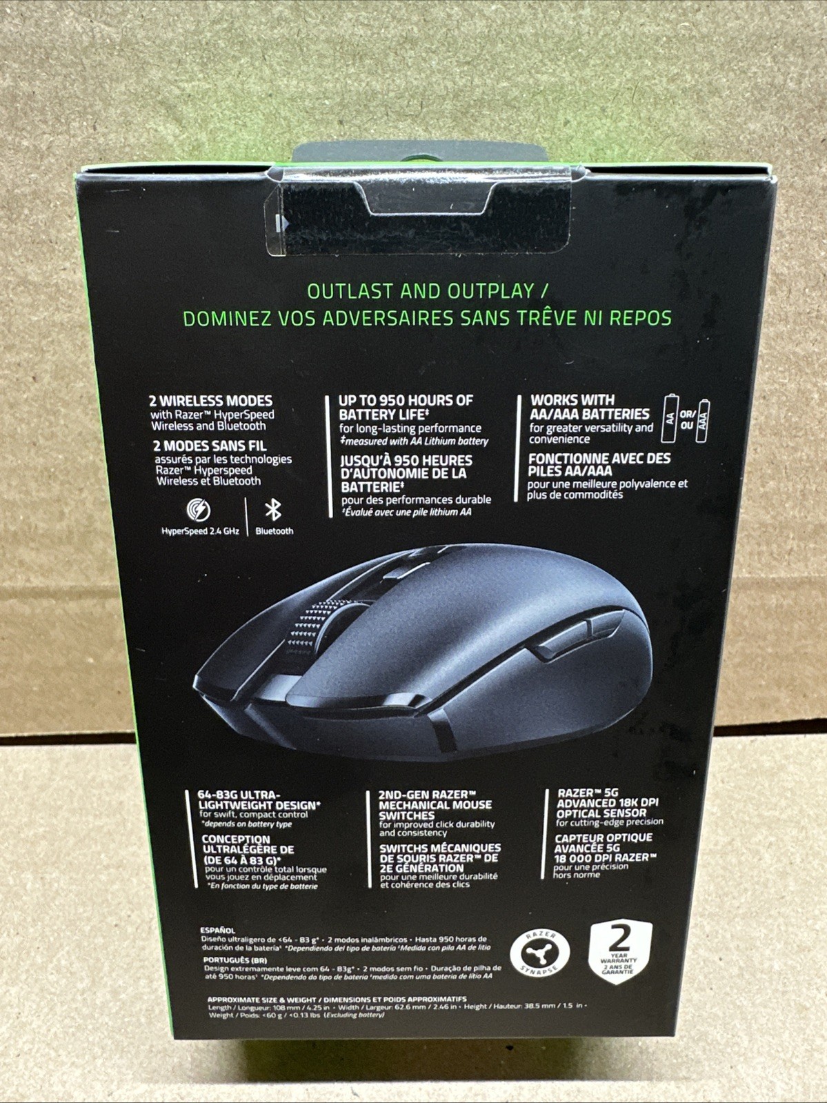 Razer Orochi V2 Mobile Wireless Gaming Mouse - Black