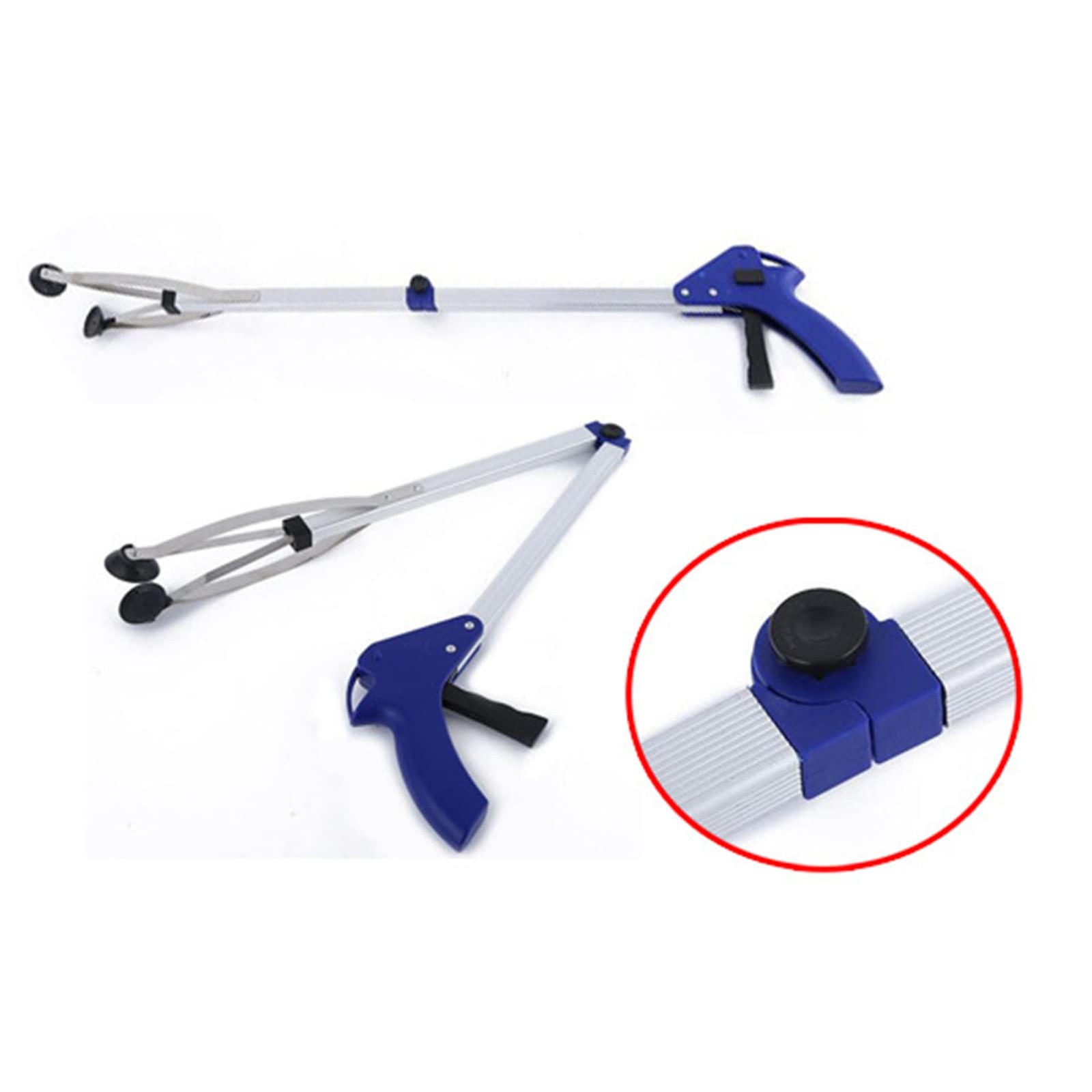 Foldable Reacher Grabber Tool,Long 32" Foldable Extender Gripper Tool, Suctio...