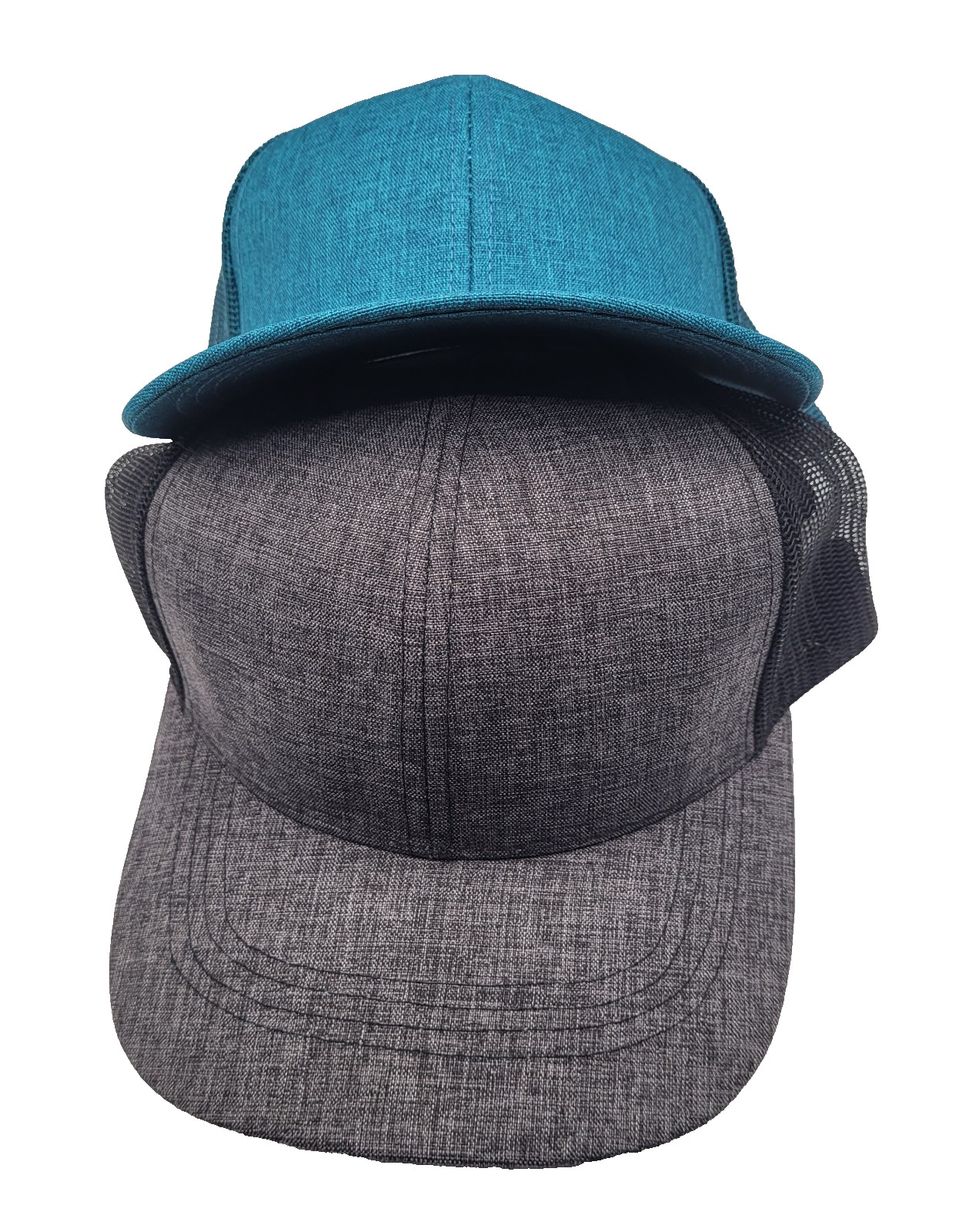 TSSGBL 2 Pack Snapback Trucker Baseball Hats Black/Gray & Green