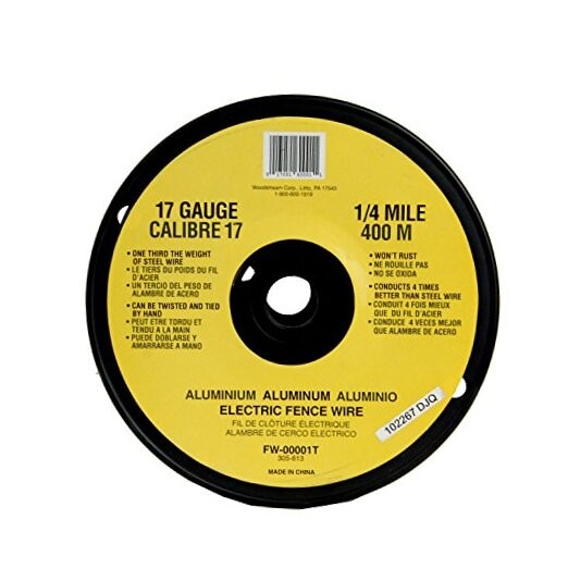 Zareba  17 Gauge Aluminum Wire for Electric Fencing - 1/4 Mile Spool - 1 Pack