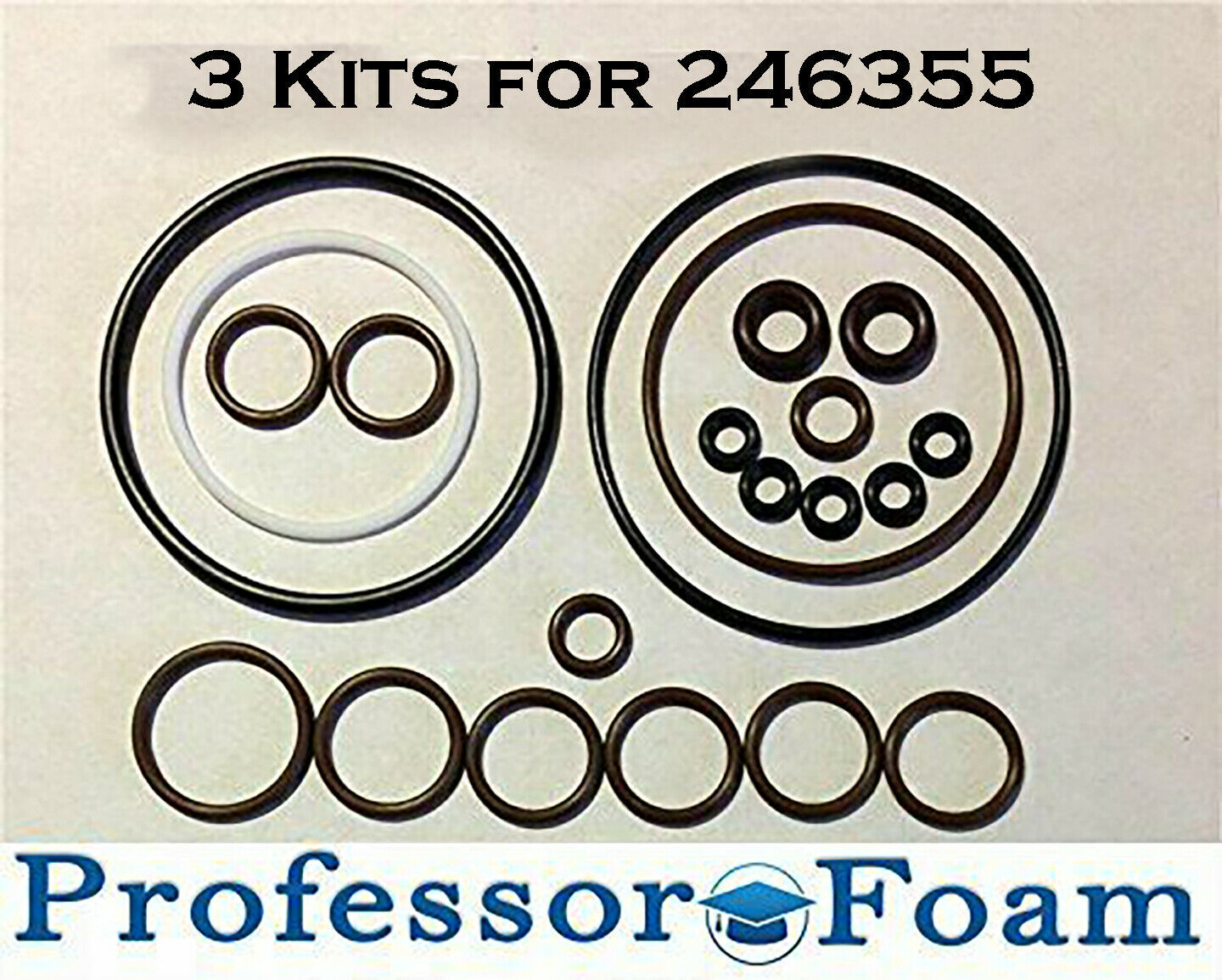 Professor Foam Highest Chem Resist 3x 246355 A-Quality O-Ring Kits fit Graco FAP