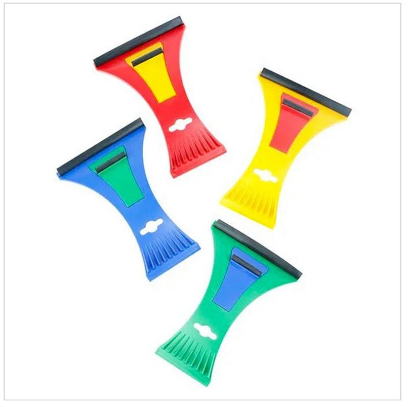 Streetwize 6 in 1 Car Ice Scraper & Squeegee - 4 Pack (Red, Yellow, Blue, Green)