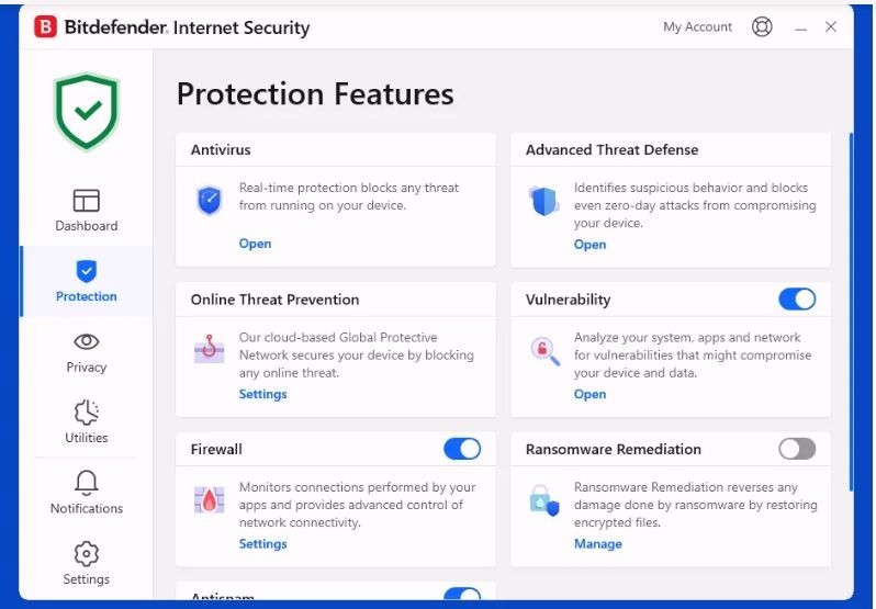Bitdefender Internet Security - 3 Years 10 Windows Devices / Daily VPN