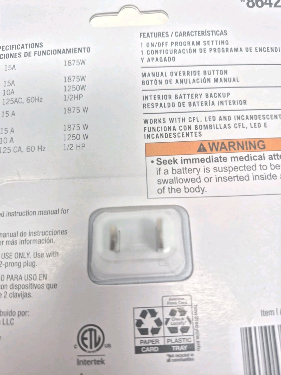 Utilitech Indoor 24-Hour Digital Timer #864292 - New