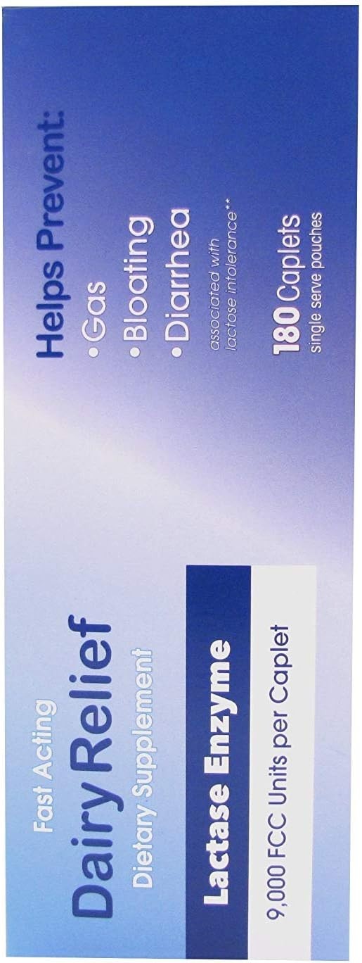 Lactase Enzyme 180 CT - Fast Acting Solution for Lactose Intolerance Relief
