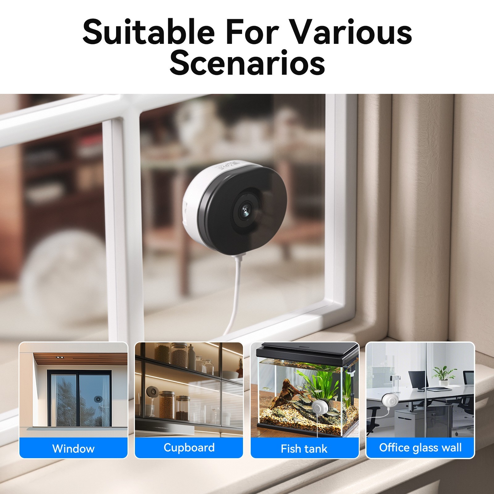 4MP 2.5K Wireless Window Camera Security Camera Color Night Vision 5G&2.4G WIFI