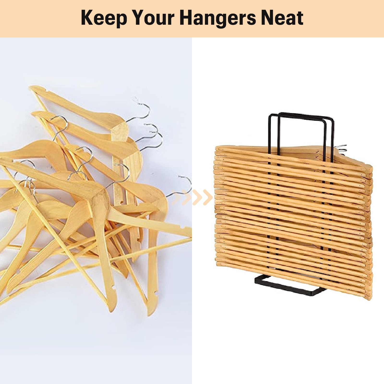 Hanger Organizer Stacker Stand Holds 110 Wire Portable Sturdy Black
