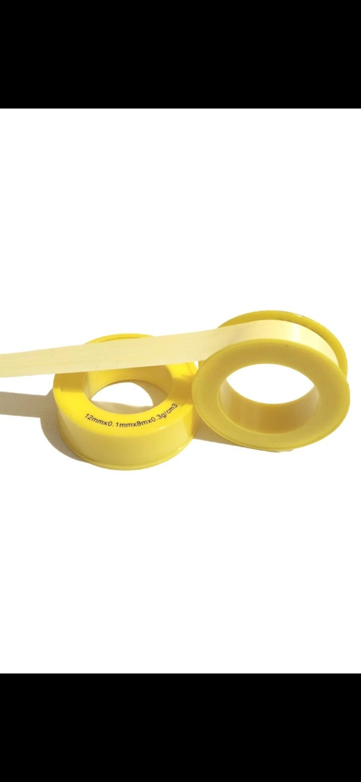Yellow PTFE Teflon Tape 12mm x 0.1mm x 8m  Resistant Seal 1 Pack ( 10piece )