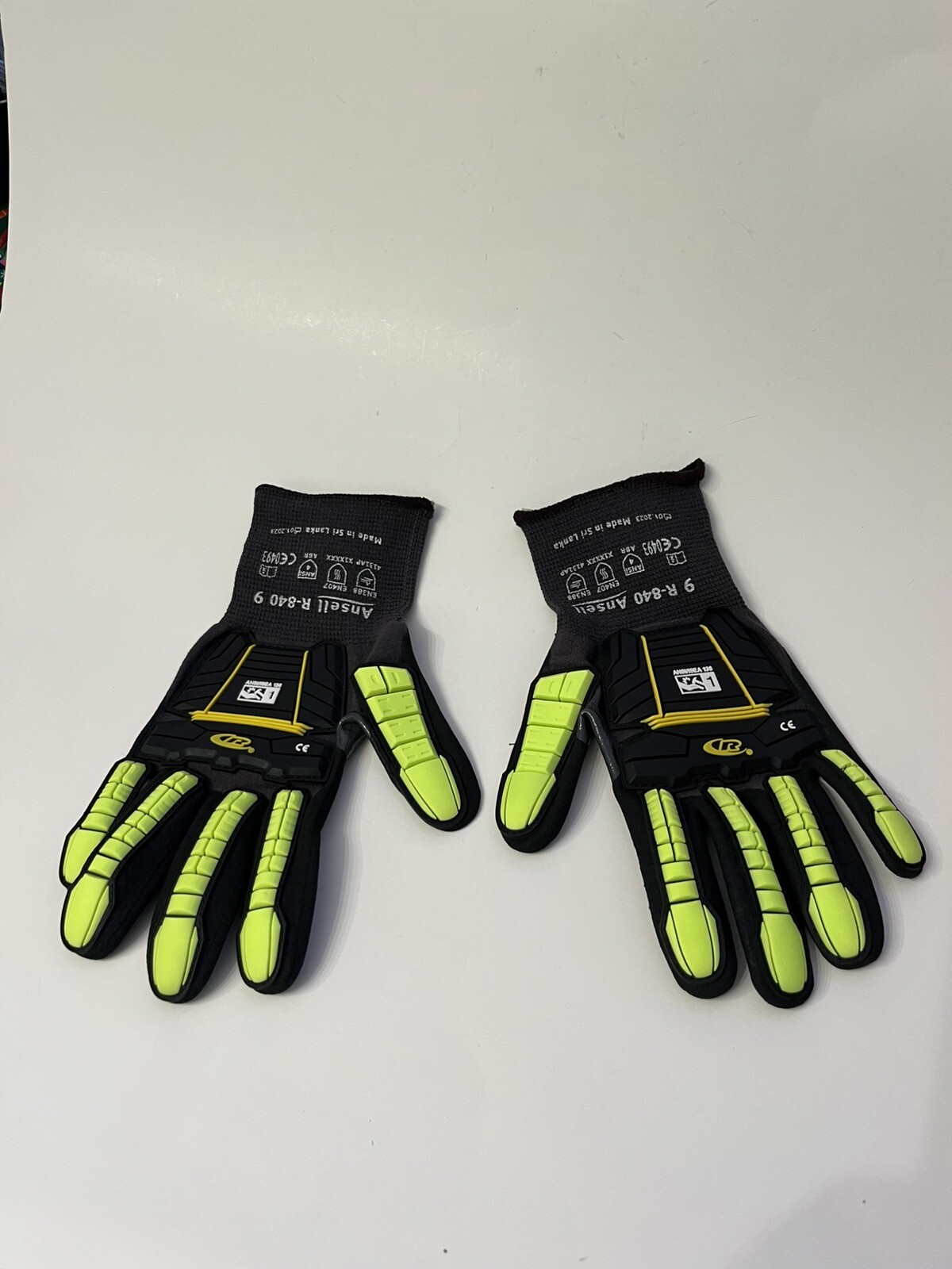 BRAND NEW 🇺🇸ANSELL R-840 IMPACT RESISTANT SAFETY WORK GLOVES Size 9👀LQQK👀