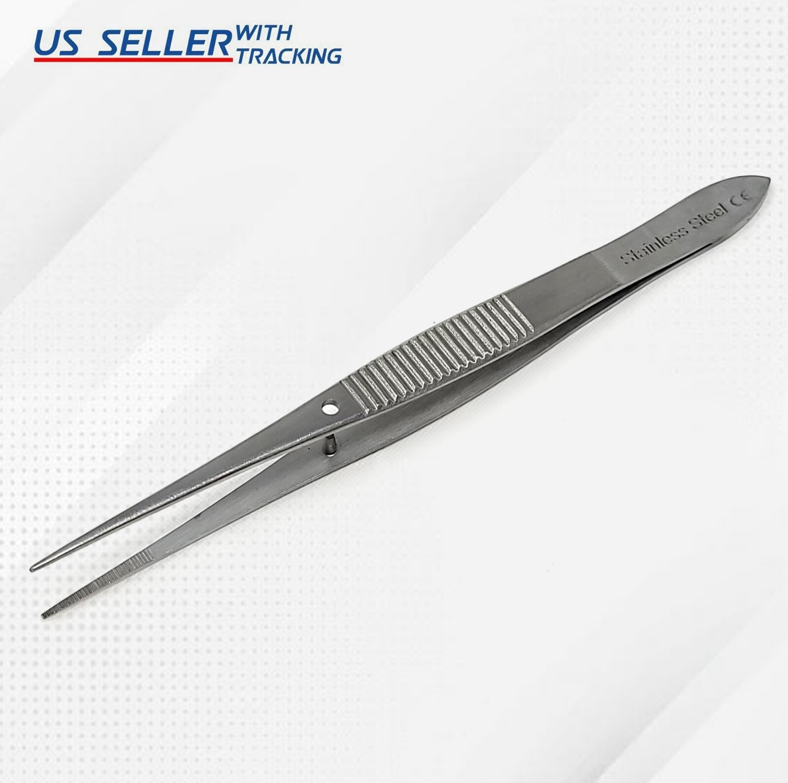 3 Pcs Iris Forceps 4" Serrated Surgical Veterinary Instruments German Grade