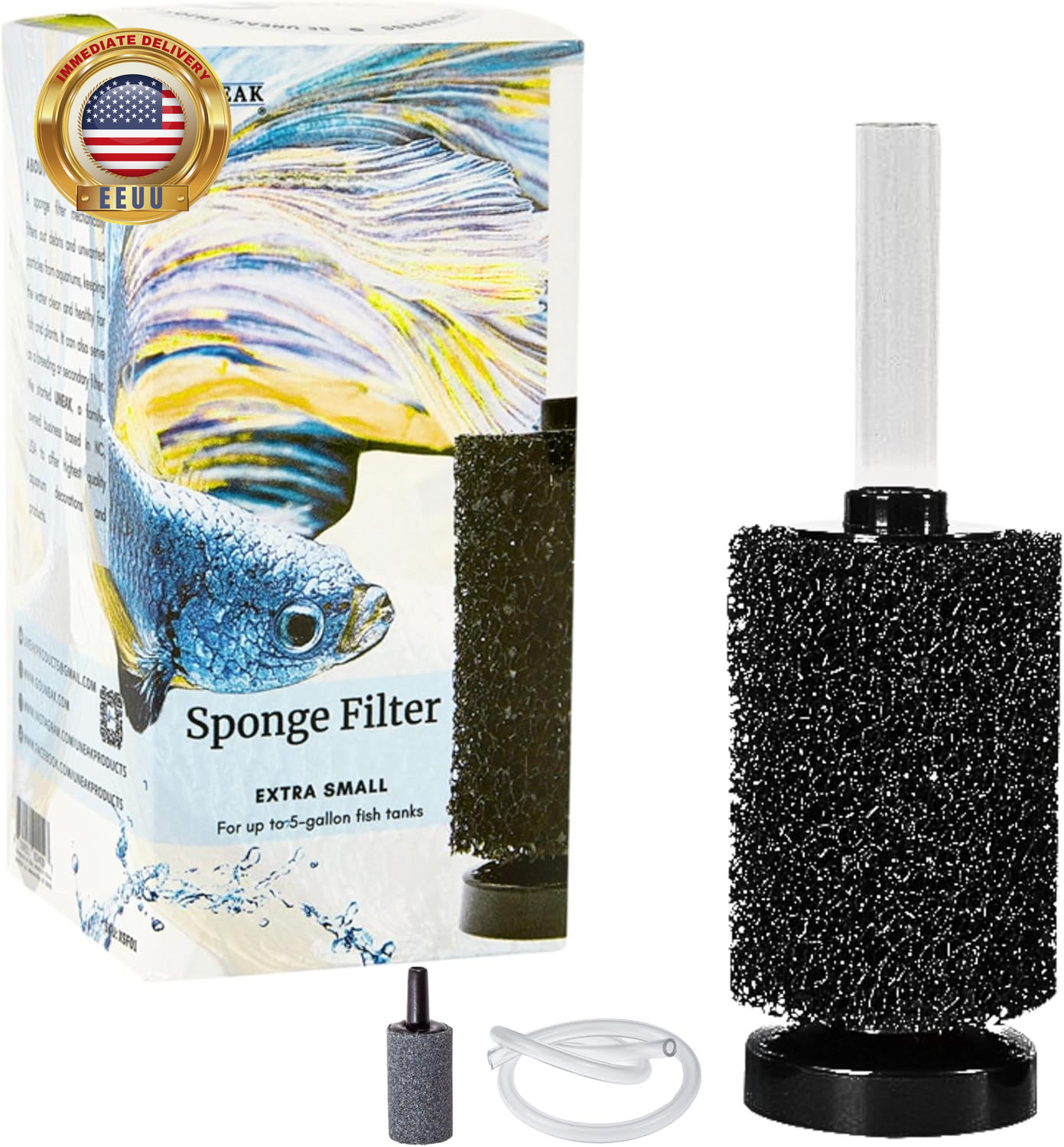Extra Small Aquarium Sponge Filter Fish Tank Silent Filteration Breeding Fry Bet