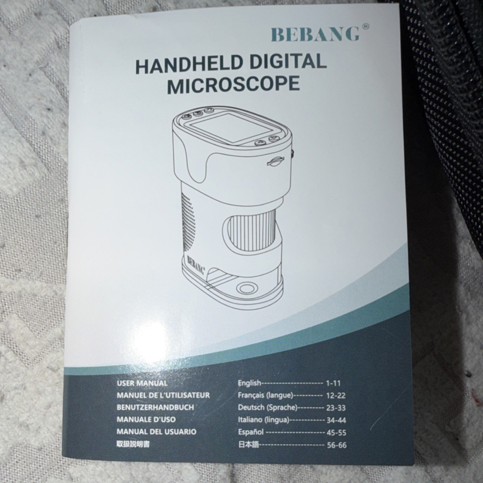 BEBANG Handheld Digital Microscope Upright 1000X Max Magnification Display