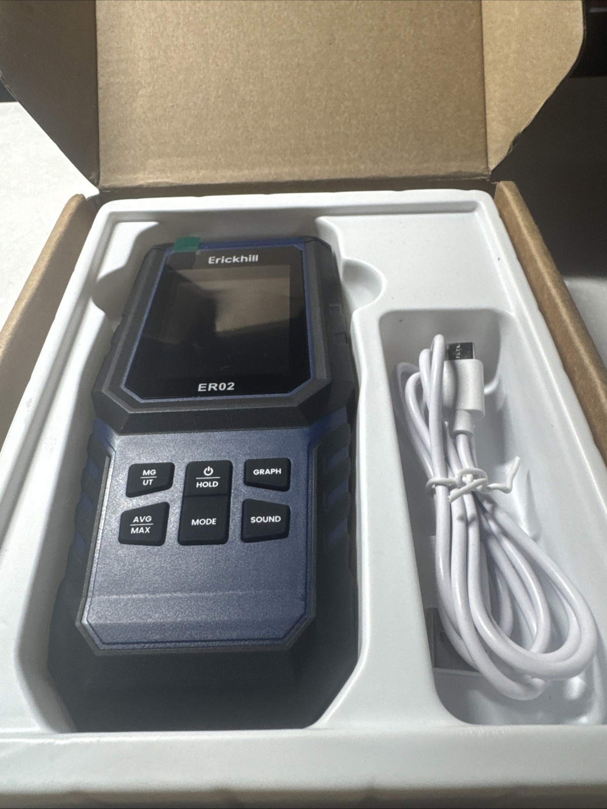 ERICKHILL ER02 EMF Meter Electromagnetic Field Radiation EF RF MF Detector Tool