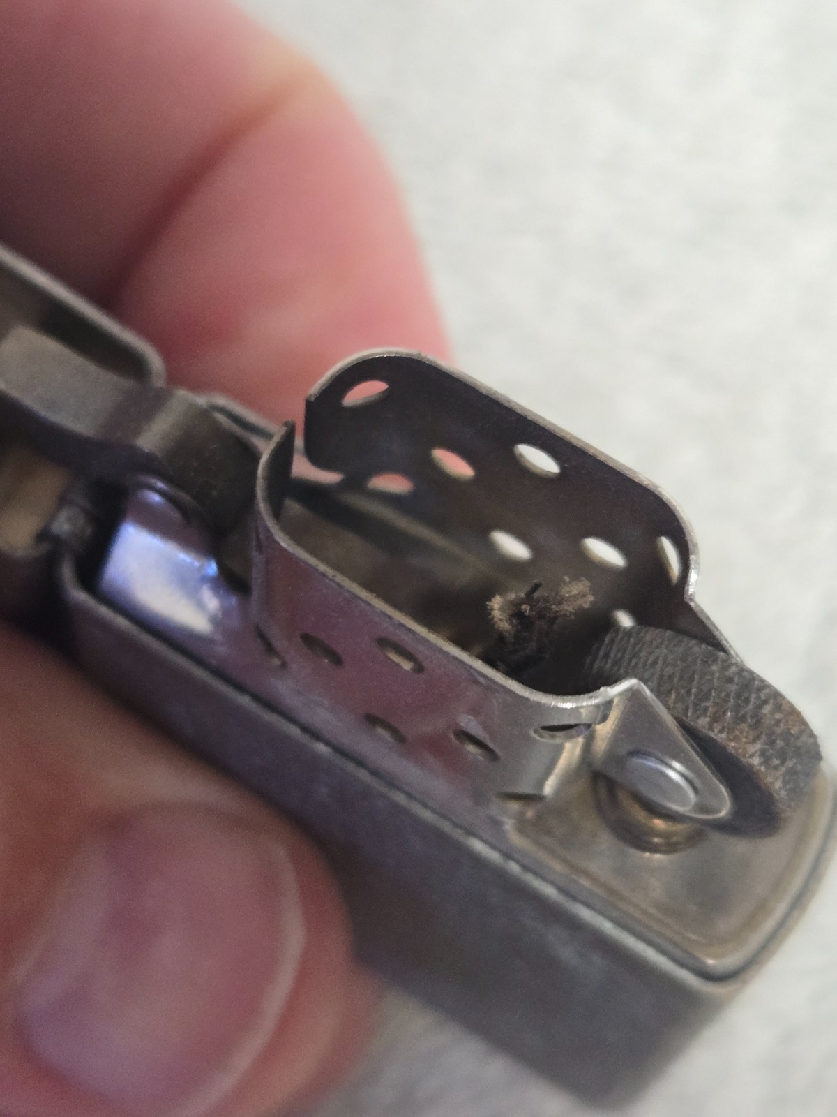 vintage zippo lighter, #16, has spark, undated