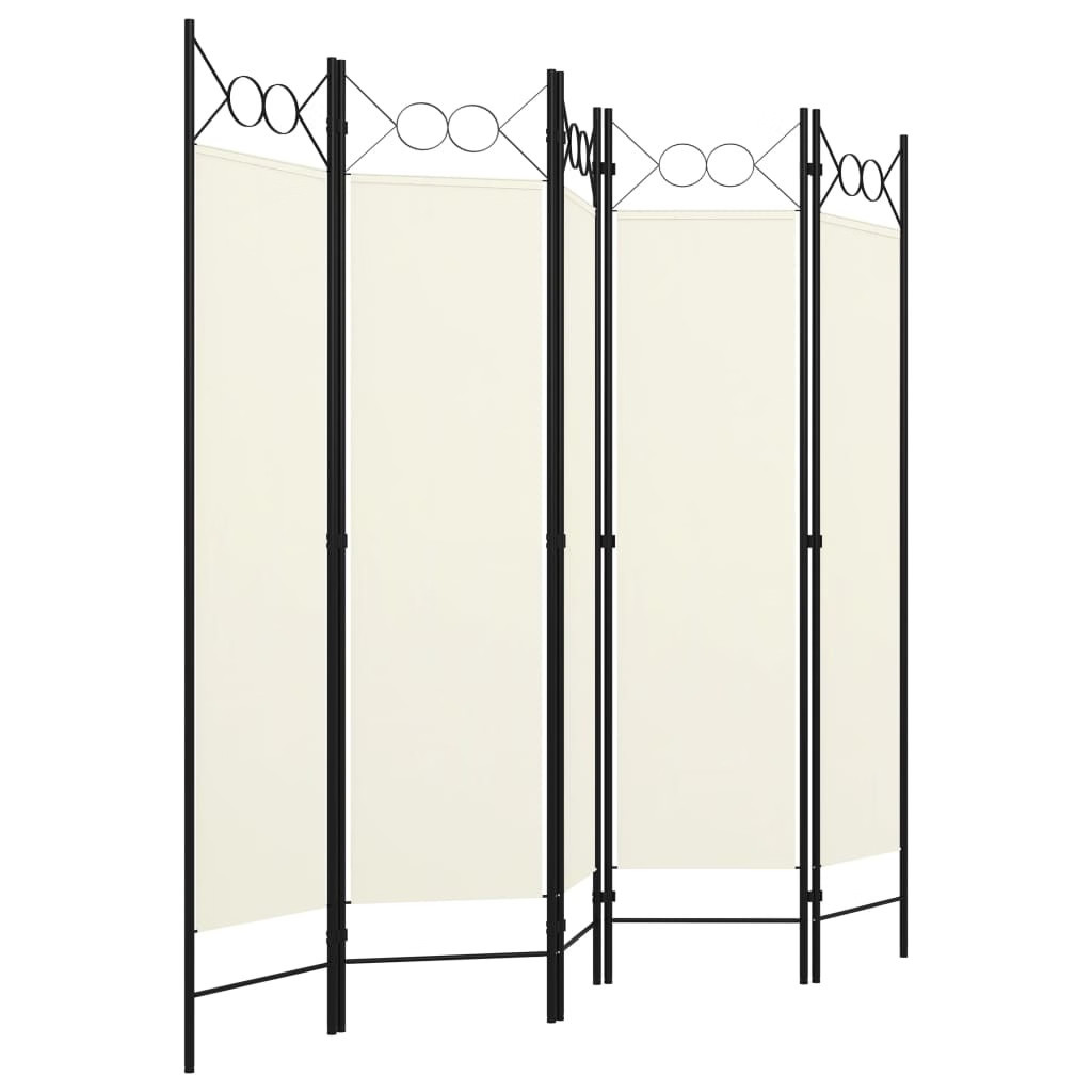 5-Panel Room Divider White 78.7"x70.9