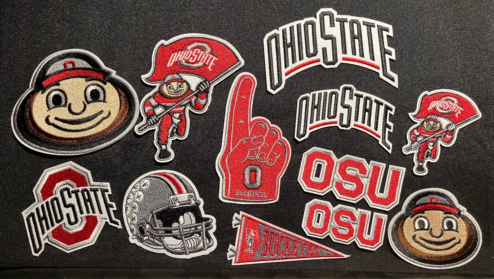 OHIO STATE UNIVERSITY football team OSU Buckeyes fan patch YOU PICK biker vest