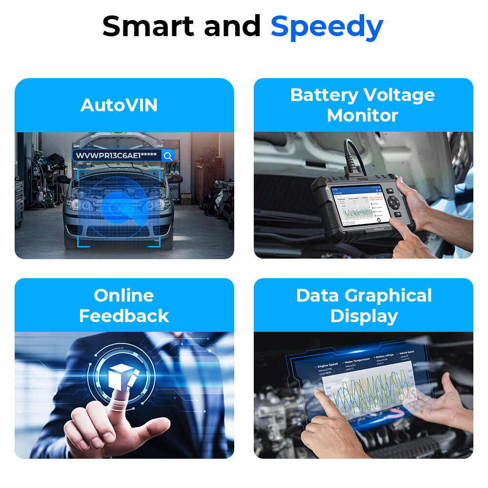2025 TOPDON AD500 OBD Car Diagnostic Scanner Tool Code Reader Check Engine ABS