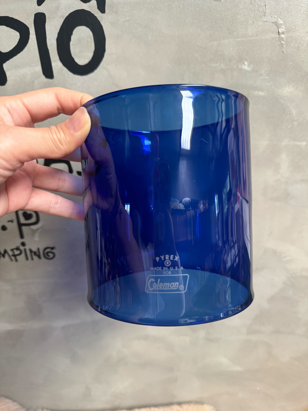 Glass Globe for Coleman 220 228 290 295 lantern Blue globe borosilicate