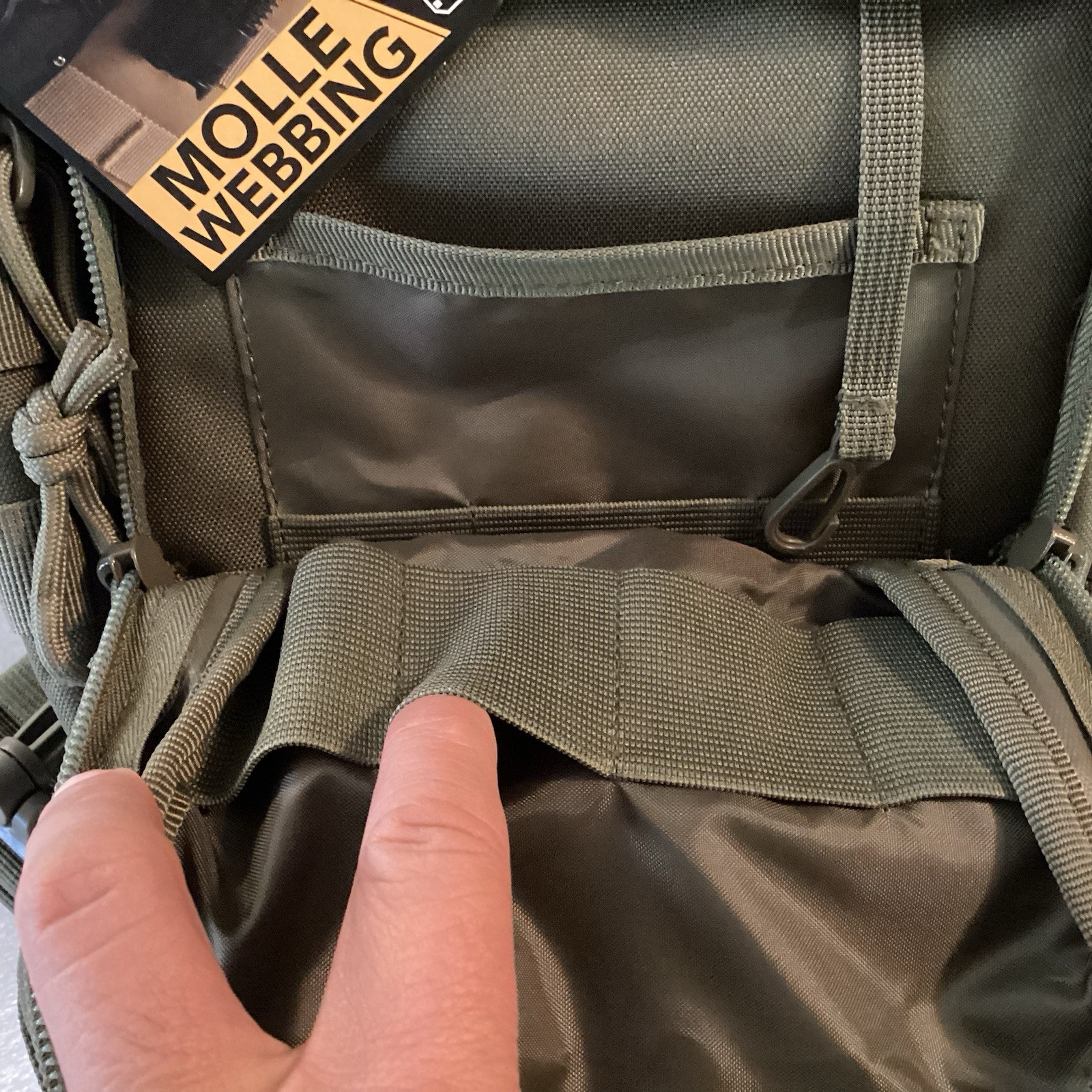 HIGHLAND TACTICAL Eagle Sling Bag - Molle Webbing Hook & Loop Patch Holder