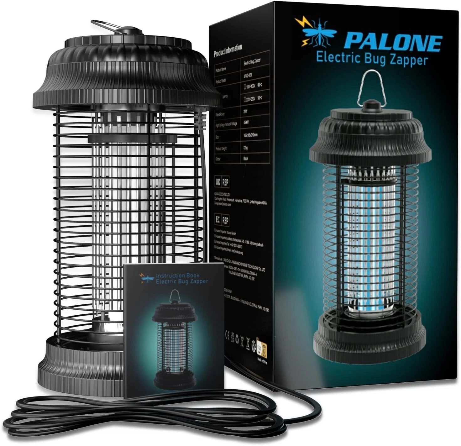 4500V Electronic Bug Zapper Mosquito Zapper for Outdoor and Indoor Waterproof,c