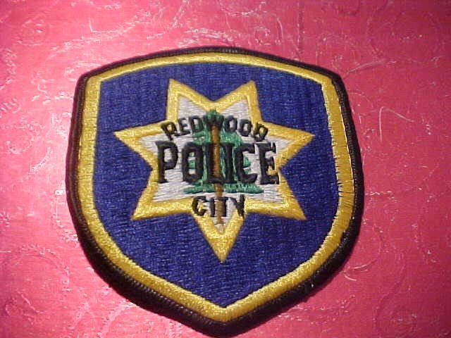 REDWOOD CALIFORNIA POLICE PATCH SHOULDER SIZE UNUSED
