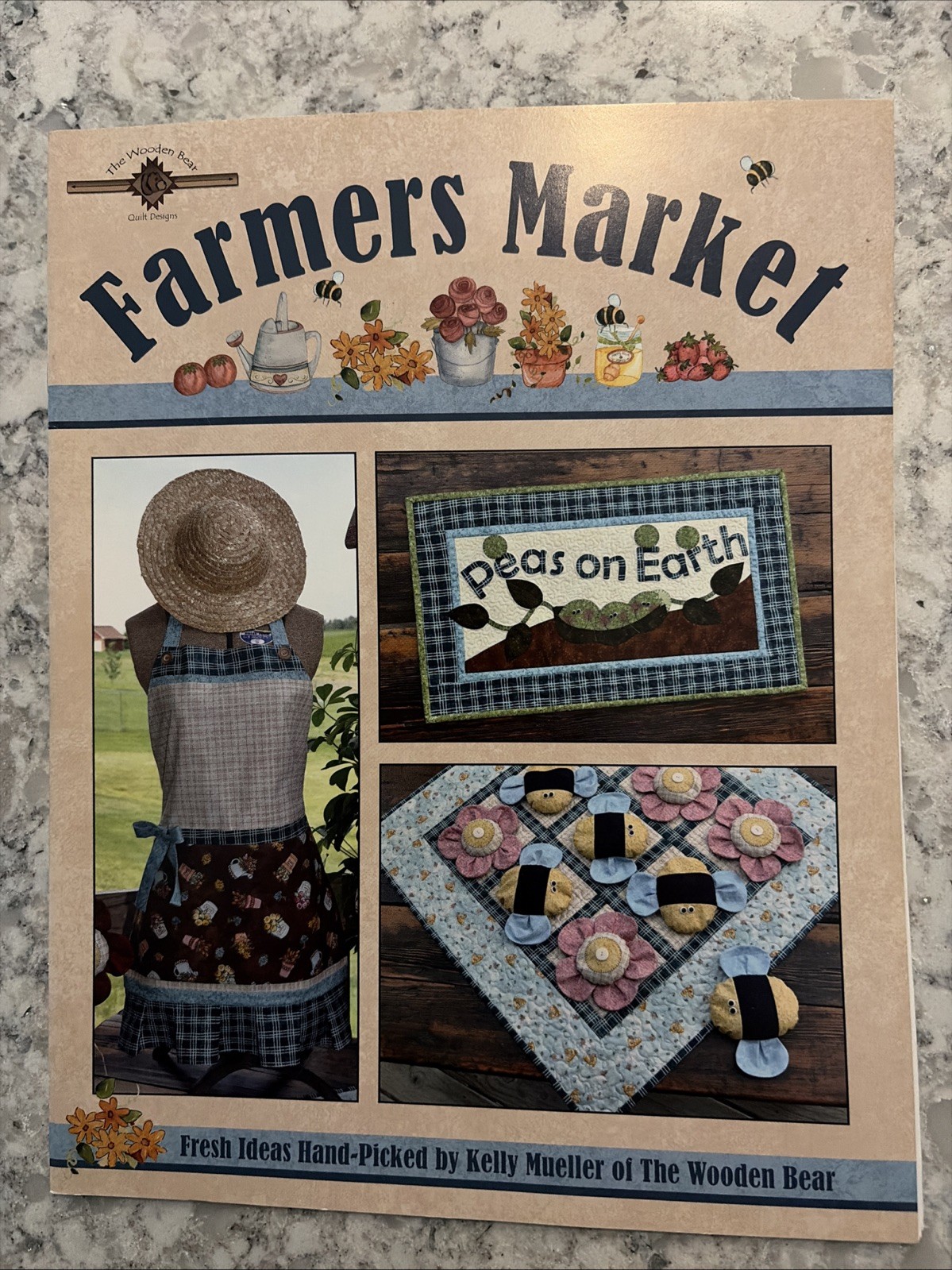 FARMERS MARKET - THE WOODEN BEAR SOFT COVER QUILTING CRAFTS - NEW