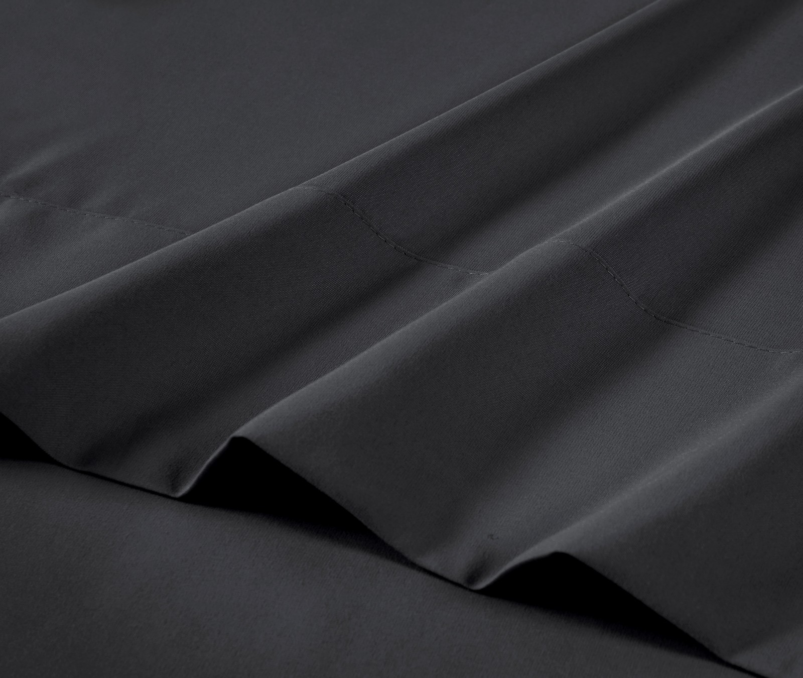 Comfort Chill Microfiber Bed Sheet Set Queen Rich Black 4 Piece