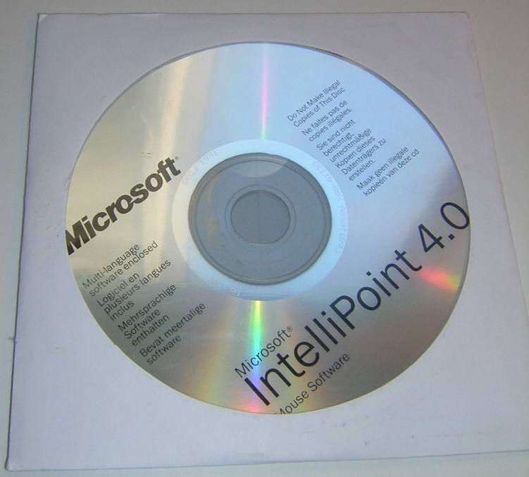 Microsoft IntelliPoint 4.0 Mouse Install Software CD-ROM (2001)