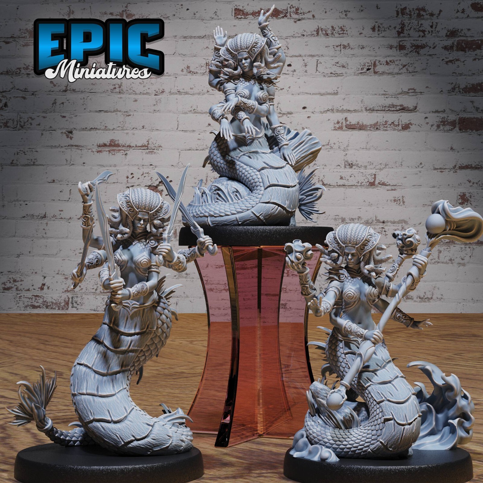 Epic Miniatures Fantasy - NAGA QUEEN Dungeons and Dragons DnD Miniature