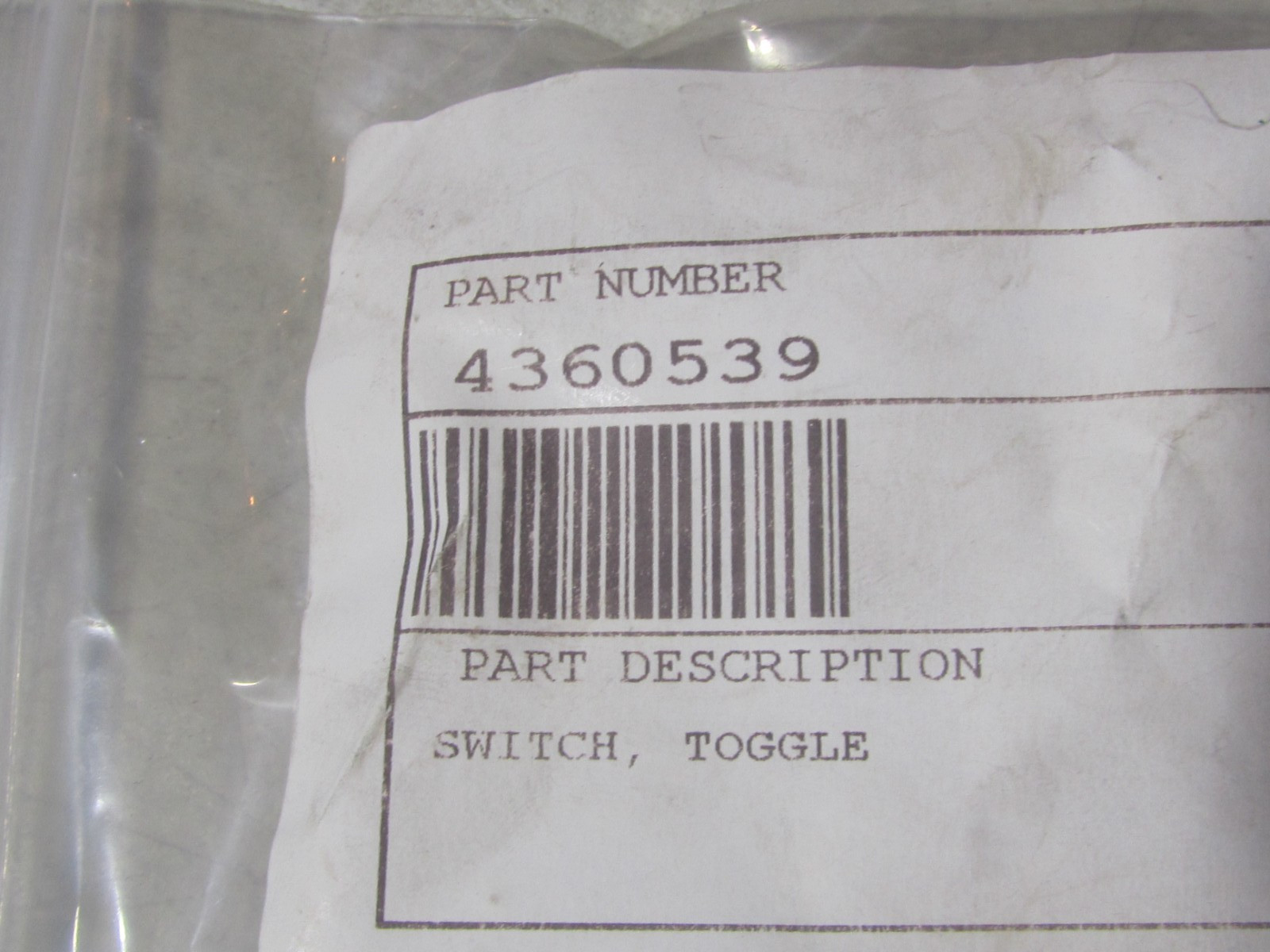 NEW GENUINE OEM JLG 4360539 Toggle Switch