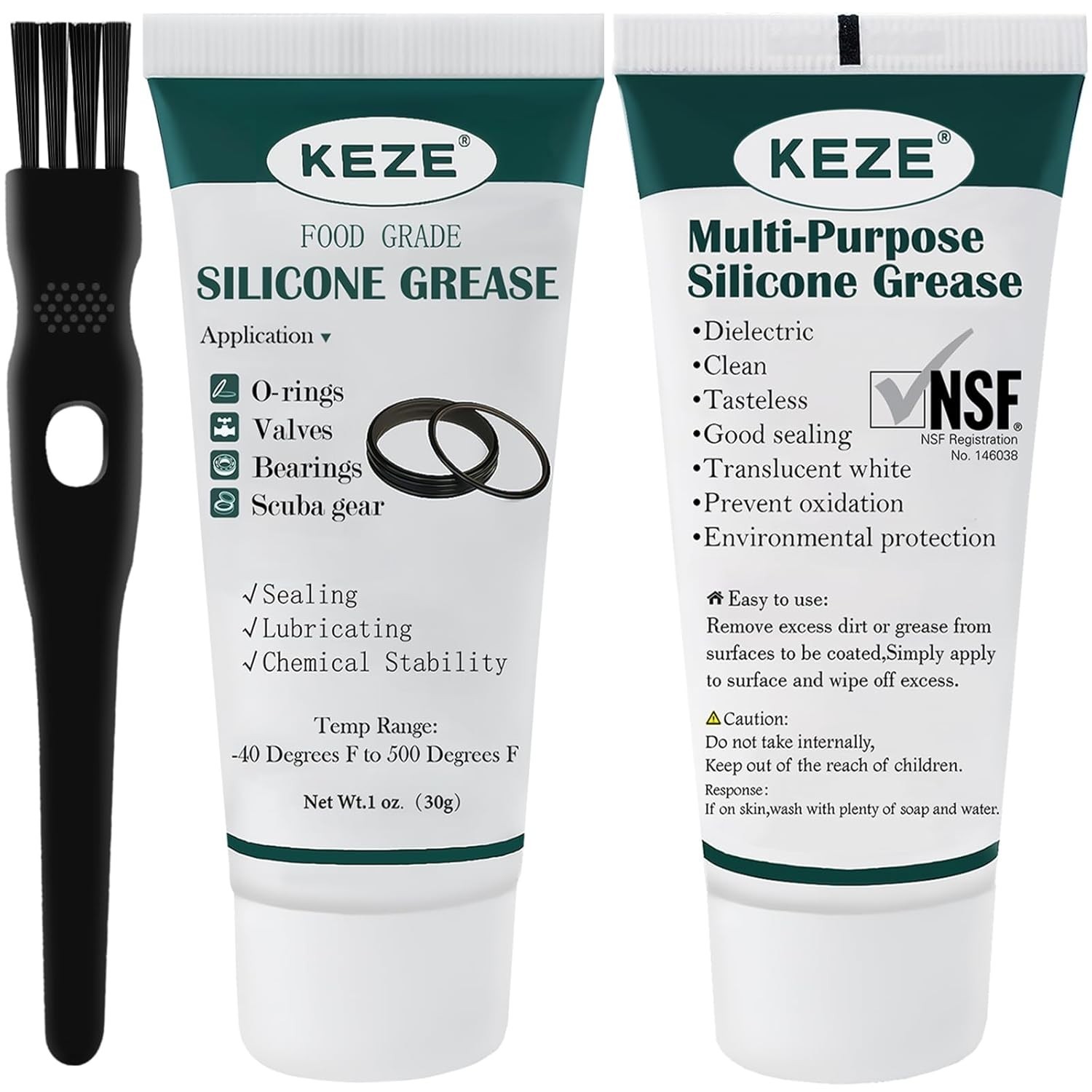 KEZE Food Grade Silicone Grease for Plumber Faucet Pool Lube O Rings Lubricant