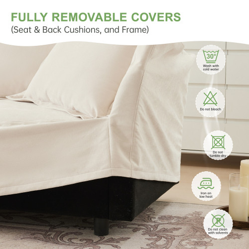 Armchair with 1 Big Back Cushion and 2 Big Toss Pillows Single Deep Seat Fabric