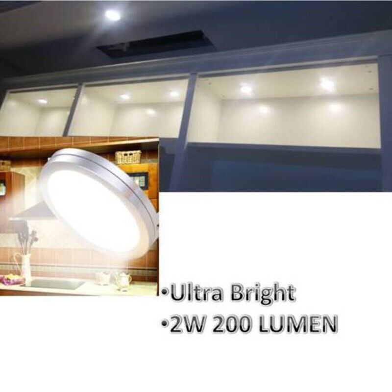 4Pcs Warm White Under Cabinet Lighting LED Light For Display Case Locker Cabin