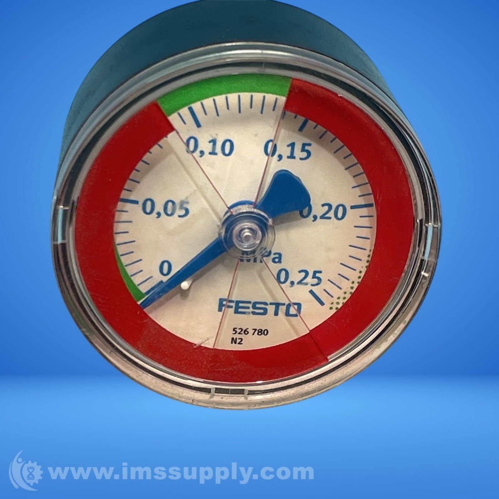 Festo 526780 0 - 0.25 MPa Green / Red Pressure Gauge FNIP