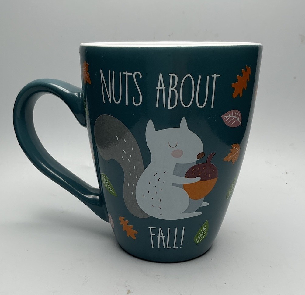 Nuts About Fall, Coffee Mug, Squirrels, Autumn Leaves