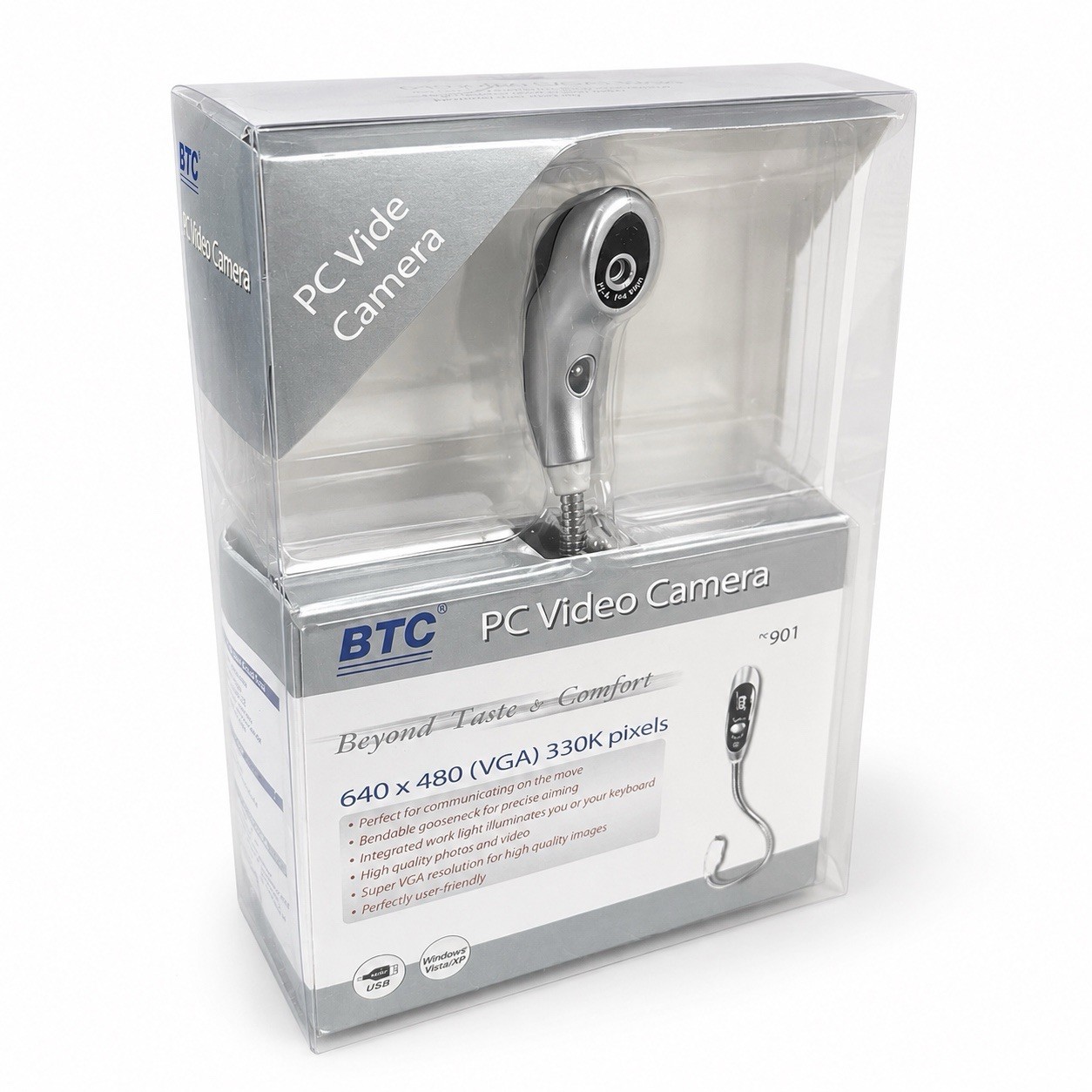 BTC PC Video Camera USB Flexible Bendable Gooseneck for Windows, Video & Sound