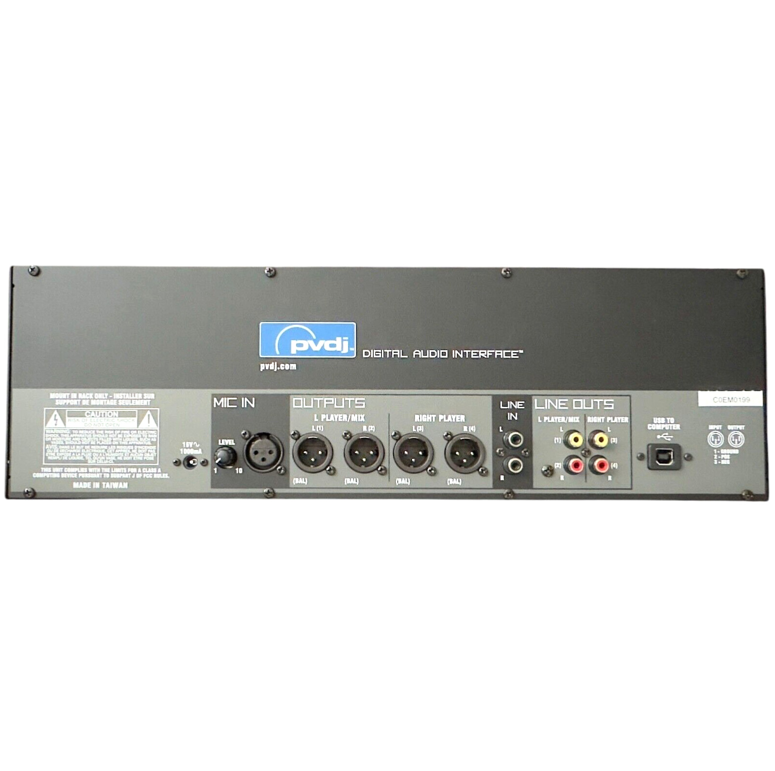 Peavey PVDJ DAI Digital Audio Interface NOS Open Box Complete