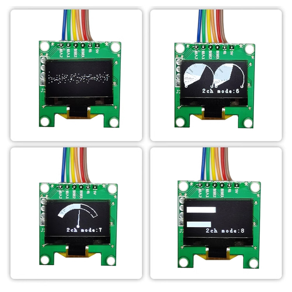 OLED Mini Music Spectrum Display Analyzer Audio Level Indicator VU Meter 8 Types