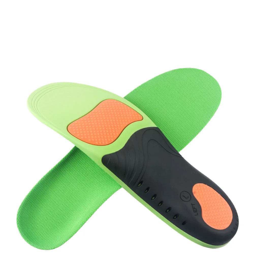1 pair of sports insoles cushioning foot X/O leg elastic shock absorption comfor