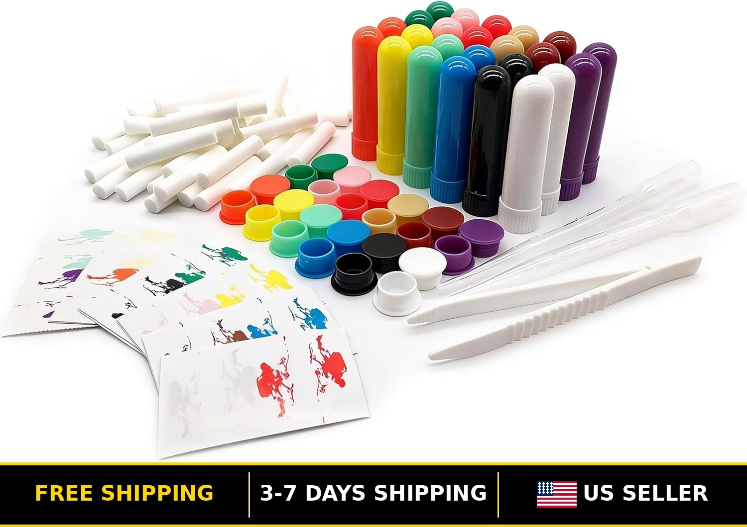 24 Pack of Empty Nasal Inhaler Tubes with Wicks for DIY Use